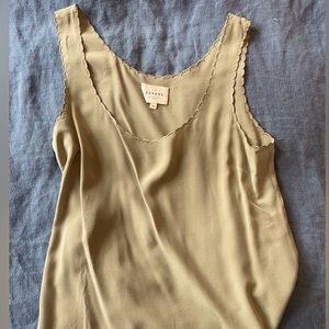 Sezane Silk Scallop Top